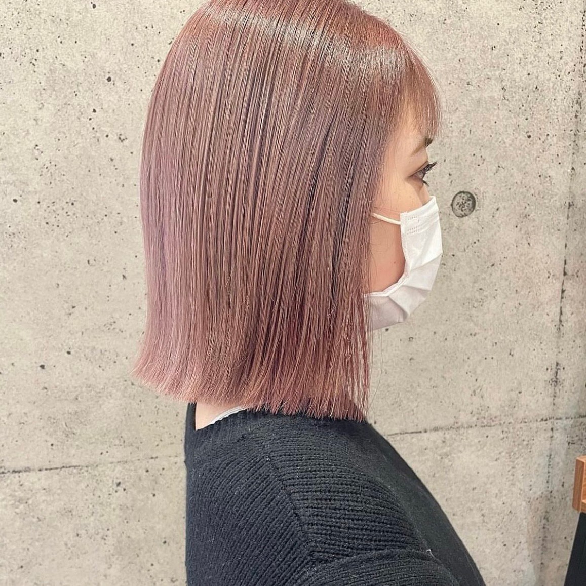 ヘアスタイル ピンク ボブ